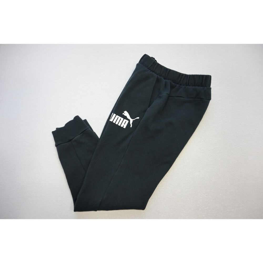 Puma Jogger Sweat Pants Cotton Blend Black Ahtletic With Pockets Mens Sz‎ Small